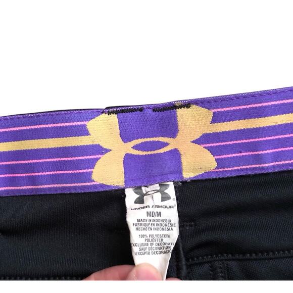 UNDER ARMOUR Womens Size Medium Black Baseball Softball Training Cropped Pants - Picture 8 of 8